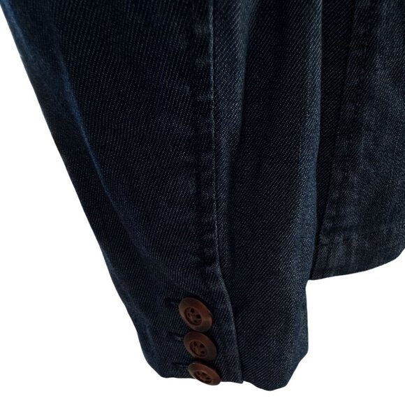 Sundance Women's Size 6 Blue Denim Cotton Tania Blazer Jacket One Button - Picture 8 of 14